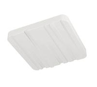 EGLO LED ceiling spot Ferentino, square ceiling light fitting with decor, kitchen and hallway lamp made of white plastic and metal, warm white lighting, 13 x 13 in