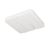 EGLO LED ceiling spot Ferentino, square ceiling light fitting with decor, kitchen and hallway lamp made of white plastic and metal, warm white lighting, 11 x 11 in
