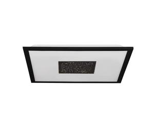 EGLO LED ceiling spot Marmorata, ceiling light fitting with crystal effect, light zones adjustable with light switch, lamp made of black metal and white plastic, warm white, 18 x 18 in