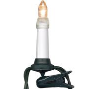 Eglo LED Christmas Candle Set, 16 Stick Candles with Holders, Clip-on Christmas Candles, Plastic in White, Green, Warm White, IP44