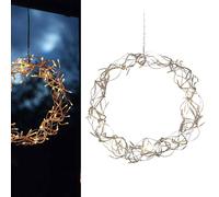 Eglo LED Christmas Wreath Window Decoration Curly Silver Ø30Cm Warm White 2600K