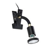 Eglo LED Clamp Lamp Parrini 1, Desk Light with clamp, Reading Adjustable spot, Metal and Plastic in Black Brass, Warm White
