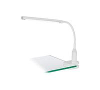Eglo LED Clip Lamp Laroa, Clip Light with Touch Control, Step dimmable, Neutral White, Desk lamp Made of Plastic, White Clip Spotlight, LED Reading lamp with clamp