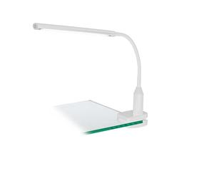 Eglo LED Clip Lamp Laroa, Clip Light with Touch Control, Step dimmable, Neutral White, Desk lamp Made of Plastic, White Clip Spotlight, LED Reading lamp with clamp