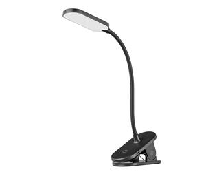 Eglo LED Clip Lamp Raizal, Battery Clip Light for Bed, Bedside lamp to Clip, Touch dimmable in Steps, Clip Reading lamp Made of Black Plastic, Cool White