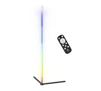 Eglo LED Corner Floor lamp RGBIC, floorlamp with Light Effects, Gaming Room and Party Decoration, Standing lamp for Living Room with Remote Control, Warm White and RGB, Black Metal