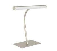 Eglo LED Desk lamp Riccione, Touch-dimmable Office Lighting with Flexible arm, Table Light Fitting for Reading, Silver Coloured Metal, Warm - Cool White