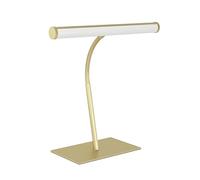 Eglo LED Desk lamp Riccione, Touch-dimmable Office Lighting with Flexible arm, Table Light Fitting for Reading, Brass Coloured Metal, Warm - Cool White
