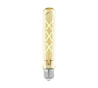 EGLO LED E27 Bulb, Amber Vintage Bulb in Tube Shape, Retro Lighting, 4 Watt (equivalent to 33 Watt), 360 Lumen, E27 LED Warm White, 2200 Kelvin, LED Bulb, Edison Bulb T30, Ø 3 cm (1.1")
