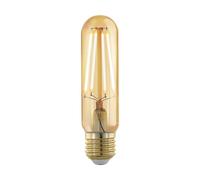 Eglo LED E27 dimmable, Golden Vintage Tube-Shaped Bulb, Retro Lighting, 4 Watt (Equivalent to 30 Watt), 320 lumens, E27 LED Warm White, 1700 Kelvin, LED lamp, Edison Bulb T32, Ø 3.2 cm