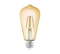 Eglo LED E27 lamp, Amber Vintage Light Bulb, LED lamp for Retro Lighting, 4 Watt (Equivalent to 22 Watt), 220 Lumen, E27 LED Warm White, 2200 Kelvin, Edison Light Bulb, ST64 Ø 6.4 cm/2.5 inches