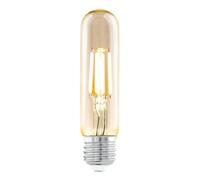 Eglo LED E27 Lamp, Amber Vintage Tube-Shaped Bulb, Retro Lighting, 3.5 Watt (Equivalent to 22 Watt), 220 Lumens, E27 LED Warm White, 2200 Kelvin, LED Light Source, Edison Bulb T32, Ø 3.2 cm