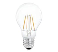 EGLO LED filament light bulb, standard E27 Edison lamp for retro lighting, 4 watt (equivalent to 32 watt), 350 lumen, warm white glow, 2700 Kelvin, A60, Ø 2.4"