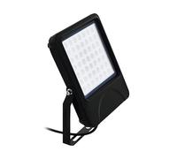 Eglo LED Floodlight Gambettola, Outdoor Lamp with Bracket, Aluminium Spot Light in Anthracite, Clear Glass, Cool White, IP66, 22.5 x 27.5 cm