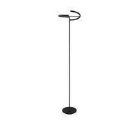 Eglo LED Floor lamp Castelpoto, Touch-dimmable floorlamp for Living Room, Adjustable uplighter, Standing Light Made of Black Steel, Warm White, 180 cm