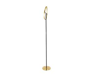 Eglo LED Floor lamp Castelpoto, Touch-dimmable floorlamp for Living Room, Adjustable uplighter, Standing Light Made of Brushed Brass Steel, Warm White, 180 cm