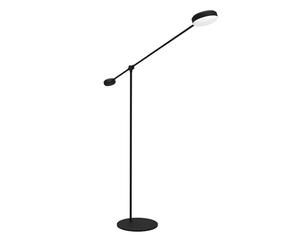 Eglo LED Floor lamp Clavellina, Touch dimmable Standing Light with Adjustable Swing arm, Minimalist Living Room floorlamp Made of Black Metal, Warm White