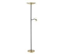 Eglo LED Floor lamp Conivarino, Touch-dimmable floorlamp for Living Room, uplighter with Flexible spot for Reading, Standing Light Made of Brushed Brass Metal, Warm White, 170 cm