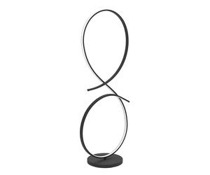 Eglo LED Floor lamp Serpins, Curved floorlamp | living room lighting made of metal in black, standing lamp with step switch, warm white, 107 cm