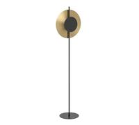 Eglo LED Floor lamp Tocina, Standing Light with indirect Lighting, Elegant Light, Living Room Made of Metal in Black and Brushed Brass, Warm White, H 150 cm