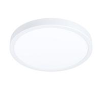 Eglo LED Flush Ceiling Light Fueva 5, Ø 11 in, Round Bathroom Lighting Made of White Metal and Plastic, Warm White lamp, IP44