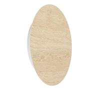 Eglo LED Indoor wall Light Alamilo, Round wall lamp, wall Spotlight with indirect Lighting for Living Room and Hallway, Wood in Natural Colour and Metal in White, FSC Certified, Warm White