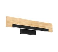 Eglo LED Indoor wall lightCamacho, dimmable wall lamp, Living Room and Hallway Lighting Made of Steel, Wood and Plastic, Black, Natural, White, FSC Certified