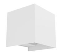 Eglo LED Indoor Wall lightValmontone, Wall lamp Cube with indirect up and Down Light, Wall uplighter for Bedroom and Living Room, White Metal, Warm White, 10 x 10 cm