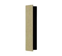 EGLO LED Indoor Wall lightZubialde, Rectangular Wall lamp Inside, Wall Sconce Oak for indirect Lighting, Hallway Light Fixture Made of Wood and Metal in Black, Warm White, FSC Certified