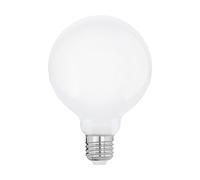 EGLO LED light bulb Milky, opaque E27 globe, 9 watt (equivalent to 75 watt), 1055 lumen, warm white glow, 2700 Kelvin, G95 Edison lamp, Ø 3.7"