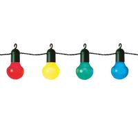 Eglo LED Light Chain Frosolone, Balcony Decoration, String with Bulbs, Plastic Green, Plastic Multicolour, IP44