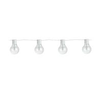 Eglo LED Light Chain Partaj, Balcony Decoration, Chain with Bulbs, Plastic White, Plastic Transparent, Warm White, IP44