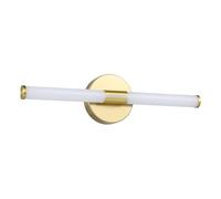 Eglo LED Mirror Light Ramola, Bathroom lamp, Metal and White Plastic, Brass Finish, Warm to Cool White, IP44, Length 45 cm