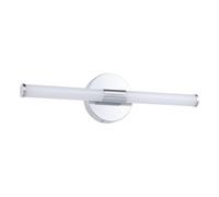 Eglo LED Mirror Light Ramola, Bathroom lamp, Metal and White Plastic, Chrome Finish, Warm to Cool White, IP44, 45 cm Long
