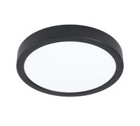Eglo LED Outdoor Ceiling Light Argolis 2, outsode lamp for Wall and Ceiling, Porch Lighting Made of Metal in Black and Plastic in White, Warm White,