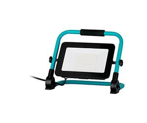EGLO LED Outdoor Construction Spotlight, Aluminium and Plastic Portable Work Light, Job site Lighting in Turquoise and Black, swivelling Workshop lamp, IP65, Neutral White, 9000lm