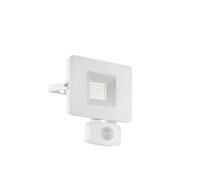 Eglo LED Outdoor Spotlight Faedo 3, Single-Flame Exterior Light | aluminium wall spotlight, colour: black, clear glass, 20 watts, IP65