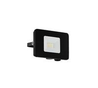 Eglo LED Outdoor Spotlight Faedo 3, 1 Flame Outdoor Light, Wall Spotlight Made of Aluminium, Colour: Black, Glass: Clear, 10 watt, IP65