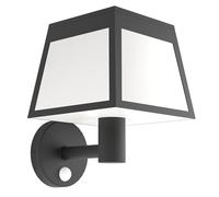 Eglo LED Outdoor Wall lamp Altilia, Solar Light with Motion Detector, Outside Porch Lighting Made of Plastic in Black and White, IP44