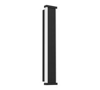 Eglo LED Outdoor Wall lamp Neviano, Rectangular Wall Light Fixture, Porch Lighting Made of Metal and Plastic in Black, Warm White, IP65, 38 cm