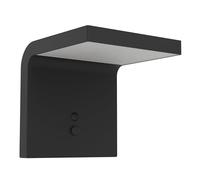 Eglo LED Outdoor Wall lamp Spiante, Solar Light with Motion Detector, Outside Porch Lighting Made of Black Plastic, IP44