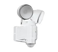 Eglo LED Outdoor wall Light Casabas, 2-Flame Exterior Lamp | Sensor wall light made of Plastic, Colour: White, Outdoor Spotlight with Motion Detector, Battery Powered, IP44