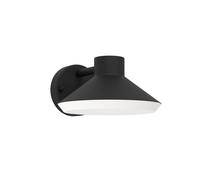 Eglo LED Outdoor wall Light Fixture Ninnarella, External Porch Lighting | outside spotlight, downlight façade lamp, black metal and white plastic, warm white, IP44