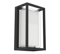 Eglo LED Outdoor wall Light Grottazzolina, Rectangular Porch lamp | outside lighting, aluminium frame in black, warm - neutral - cool white, IP65