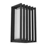 Eglo LED Outdoor wall Light Grottazzolina, Rectangular Porch lamp, Outside Lighting, Aluminium louvre in Black, Warm - Neutral - Cool White, IP65