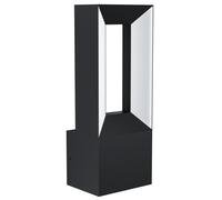 EGLO LED Outdoor Wall Light Riforano, External Porch Lighting, Waterproof Outside Lamp Made of Black Cast Aluminium and White Plastic, IP44