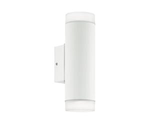 Eglo LED Outdoor wall Light Riga-LED, 2-Flame Exterior Lamp | wall light made of Galvanised Steel and Plastic, Colour: White, IP44