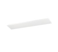 Eglo LED Panel Bottazzo, Flush Mount Ceiling lamp with dip Switch, Ultra-Thin Light Fixture with Backlight, Office Lighting, White Metal and Plastic, Warm Neutral Cool White, 100x25 cm