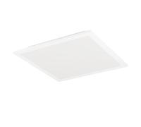 Eglo LED Panel Bottazzo, Flush Mount Ceiling lamp with Remote Control, Ultra-Flat Light Fixture with Backlight, dimmable Office Lighting, Metal and Plastic, Warm - Cool White, RGB, 30x30 cm
