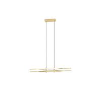 Eglo LED Pendant lamp Colmeal, Rod-Shaped Above Dining Table, Hanging Ceiling Light in Brass Metal, Warm White, Length 76 cm